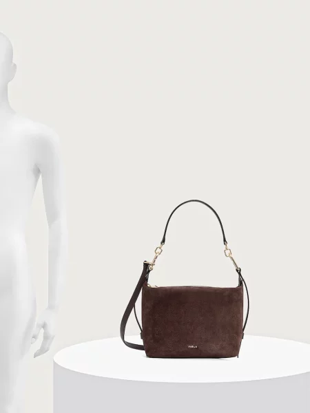 Furla keresztpántos táska női bőr Tonie Mini Hobo barna