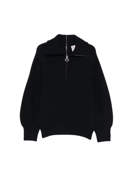 Sweter z golfem Semicouture wełniany do golfa niebieski
