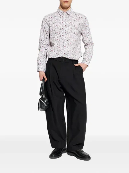 Cămașă Ps Paul Smith cu model floral cu imagine lungă alb