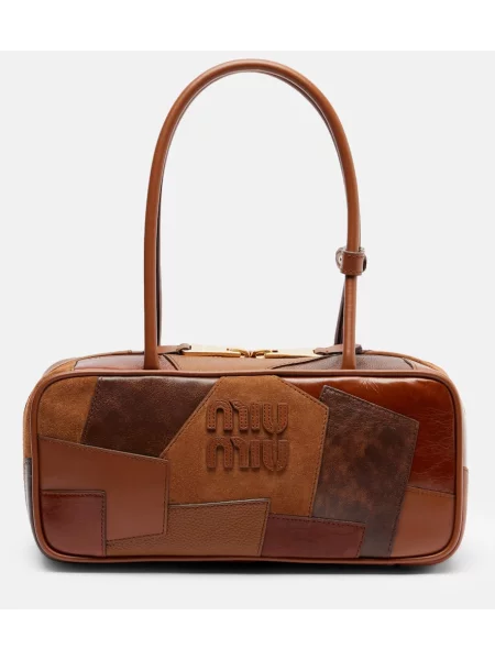 Geanta de piele Miu Miu din piele maro