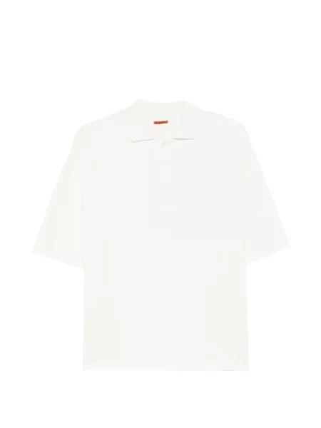 Krátké polotričko Barena s krátkými rukávy bílé