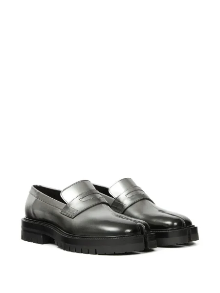 Pantofi loafer Maison Margiela din piele argintiu