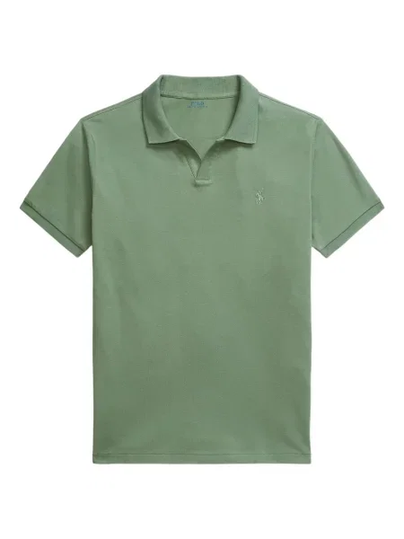 Дълго мрежеста тениска Polo Ralph Lauren с кръгло деколте зелено