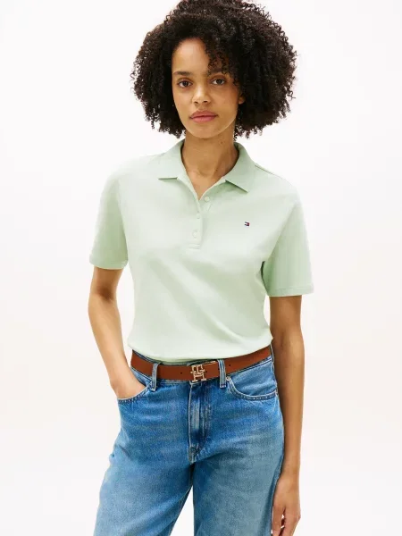 TOMMY HILFIGER Tričko pastelovo zelená