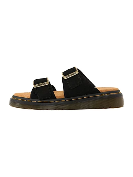 Klapki Dr. Martens zamszowe czarne