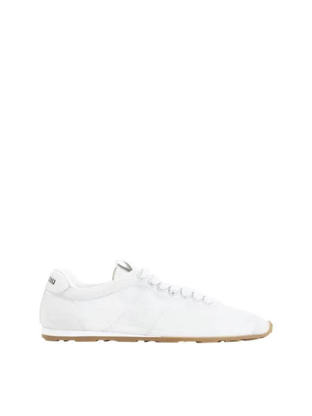 Sneakersy Miu Miu z siateczki białe