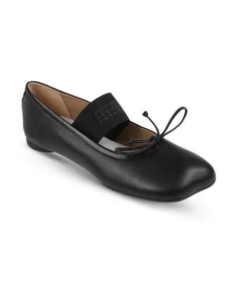 Maison Margiela baleriny skórzane czarny