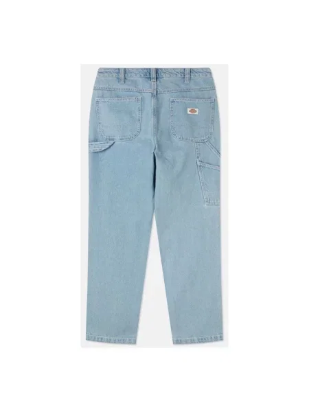 Dickies Jeansy Kobieta Denim Logo Tył Kieszeń Regular Fit Jeansy niebieski