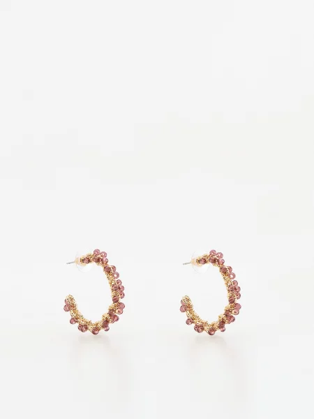 Серьги Reserved с бисером фиолетовые