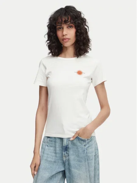 HUGO Tricou Deloris 5 Alb bej