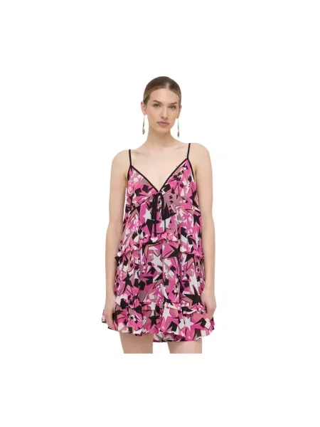 Silvian Heach sukienka mini oversize różowy