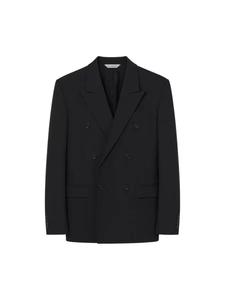 Lniany garnitur Balenciaga czarny