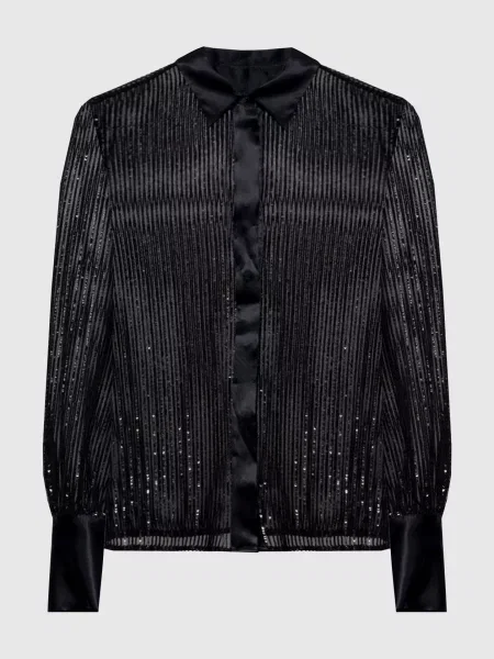 Блуза з паєтками Peserico чорна