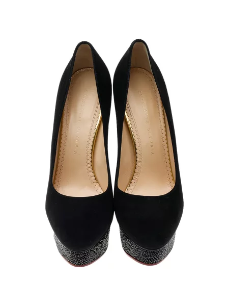 Pantofi cu toc Charlotte Olympia cu platformă negru