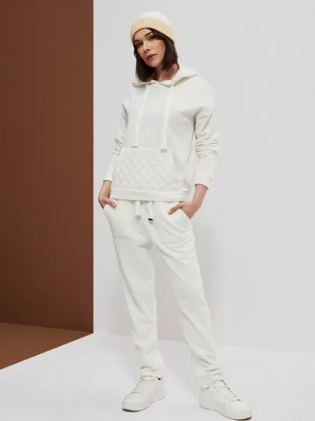 Pantaloni de trening Marisse alb