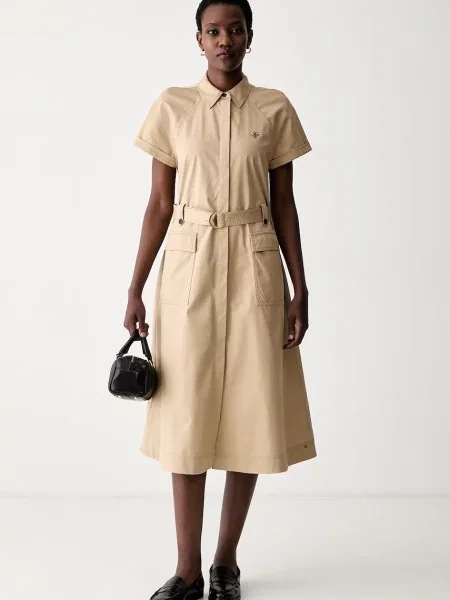 Tommy Hilfiger rochie evazată cu bej