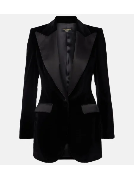 Aksamitna kurtka Dolce&gabbana czarna