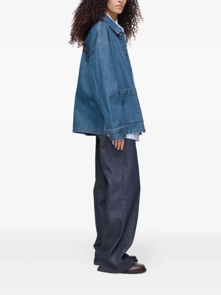 Geacă de blugi Marc Jacobs cu broderie albastru