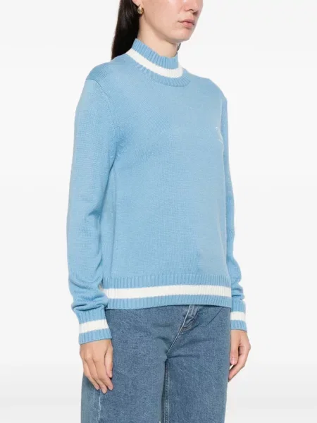Pulover Iceberg cu broderie albastru