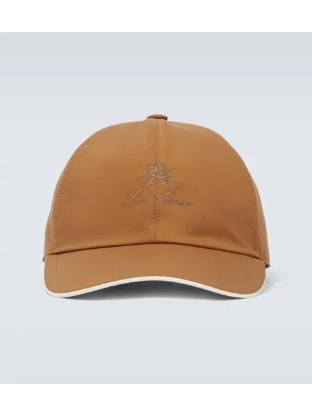 Șapcă Loro Piana cu broderie maro