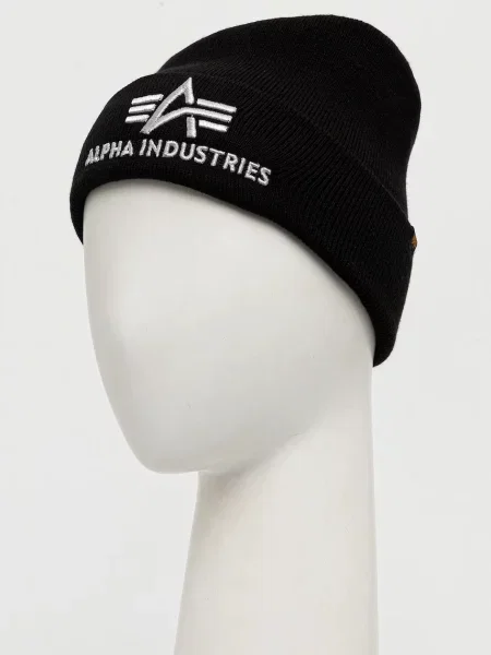 Čiapka Alpha Industries 3D black/silver čierna