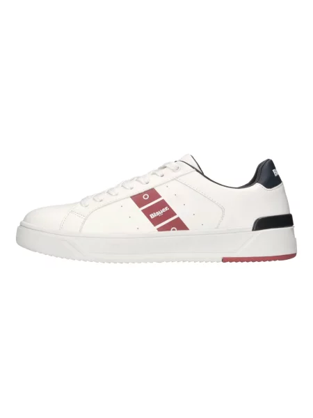 Sneakersy Blauer skórzane białe