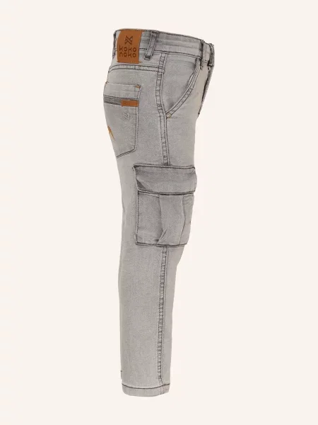 Koko Noko Cargo Džíny Volný Střih denim mid. gray šedé