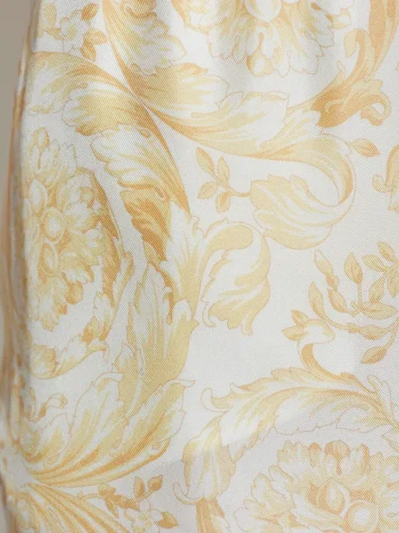 Pantaloni Versace cu model floral alb