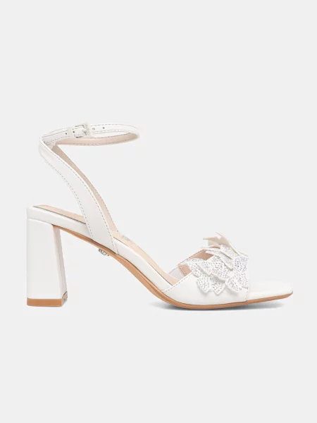 Buffalo sandale Ashley Butterfly Glam alb