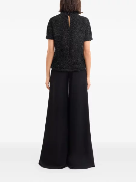 Pantaloni Gemy Maalouf de lână negru