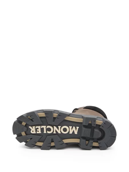 Trekking gležnjače Moncler s vezicama s čipkom smeđa