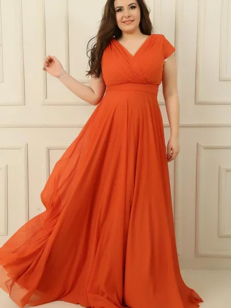 Lung rochie By Saygı din șifon evazată