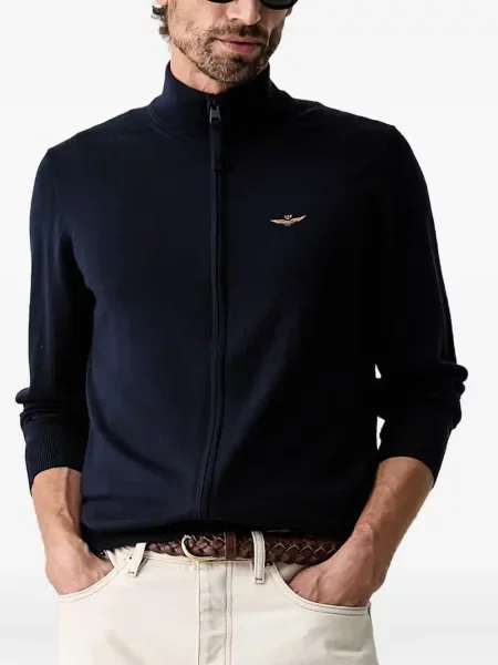 Cardigan Aeronautica Militare de lână albastru