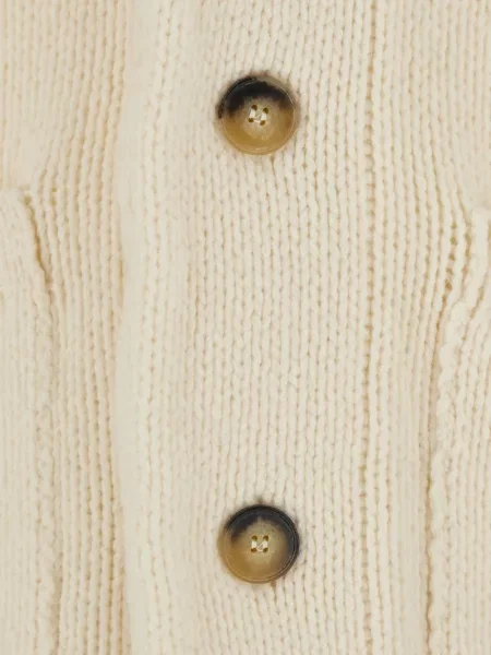 Gulerat cardigan Kangra alb