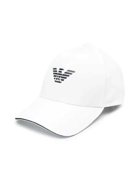 Czapka z daszkiem Emporio Armani biała