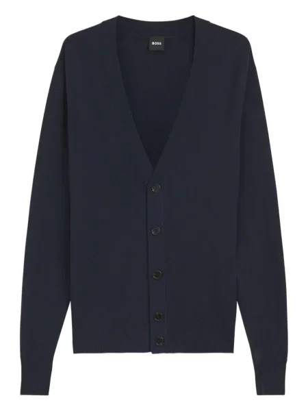 Kardigan Boss z kaszmiru niebieski