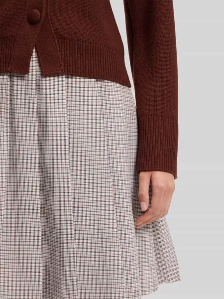 Krój regular fit spódnica mini z mieszanka bawełny z plisy Hugo biała