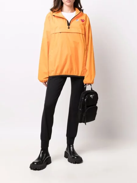 Bunda Comme Des Garçons Play s kapucí oranžová