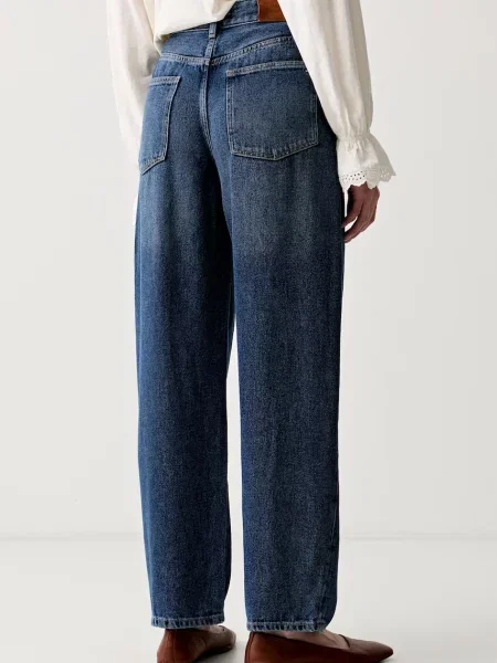 Tommy Hilfiger jeansy barrel granatowe