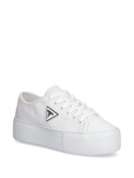 Sneakerși Guess cu platformă alb