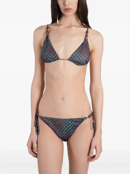 Bikini Siedres în carouri maro