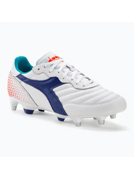 Ghete de fotbal pentru bărbați Diadora Brasil GR LT+ MPH alb/marin alb