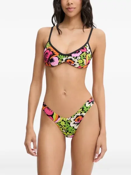 Top Rip Curl cu model floral cu imagine negru