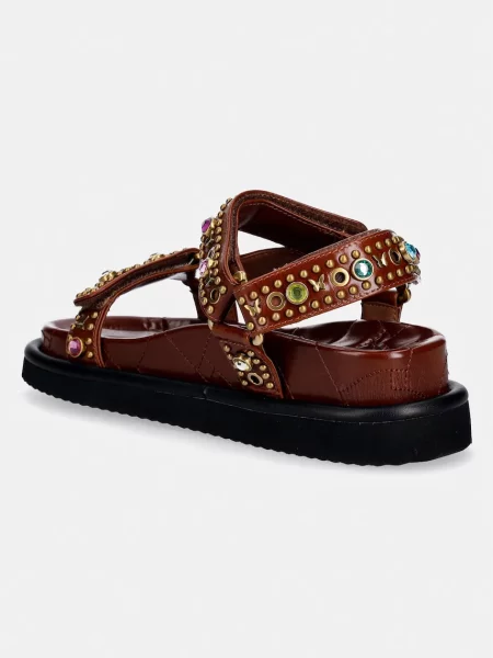 Kurt Geiger London sandały skórzane Orson Sandal brązowe