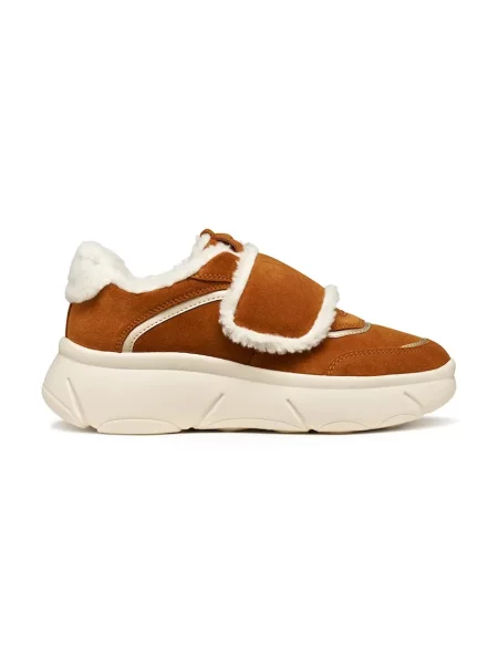 Geox D NEBULA X sneakers pentru femei din piele întoarsă maro