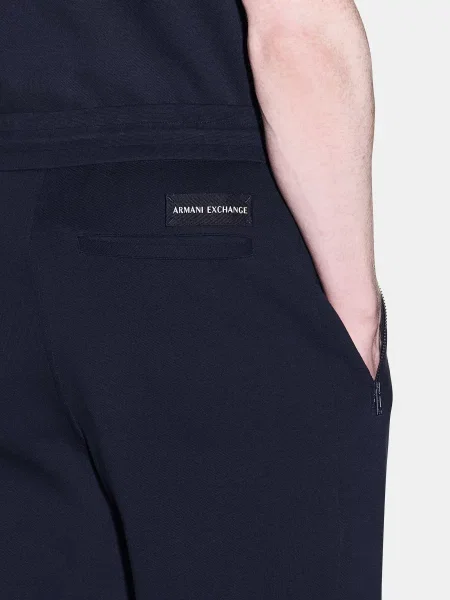 Спортивні штани Armani Exchange темно-синій бавовна/поліестер сині