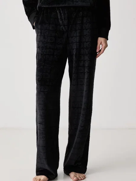 DKNY komplet lounge welurowy czarny