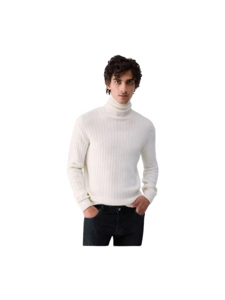 Sweter z golfem Liu Jo biały