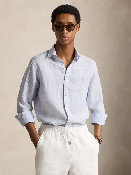 Polo Ralph Lauren Košeľa kráľovská modrá biela