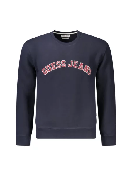 Guess Jeans bluza granatowy z aplikacją niebieska